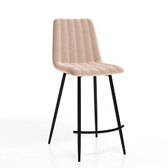 Стул полубарный Тибо (каркас Полубарный черный нубук коллекции Lamb бежевый) Стул полубарный Тибо (каркас Полубарный черный нубук коллекции Lamb бежевый)